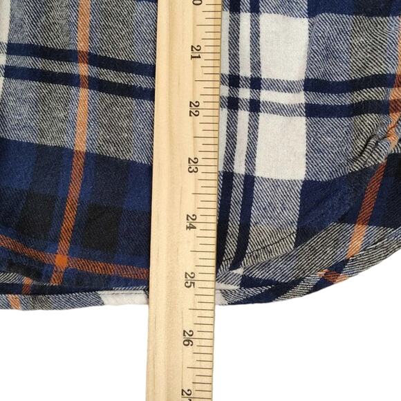 Woolrich Men's Navy Plaid Cotton Button Down Long Sleeve Button Up Size M - Picture 3 of 6